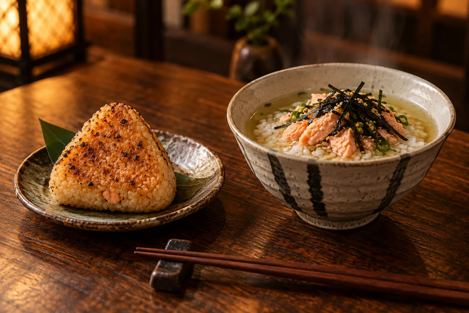 烤飯糰與帶湯米飯的料理形態